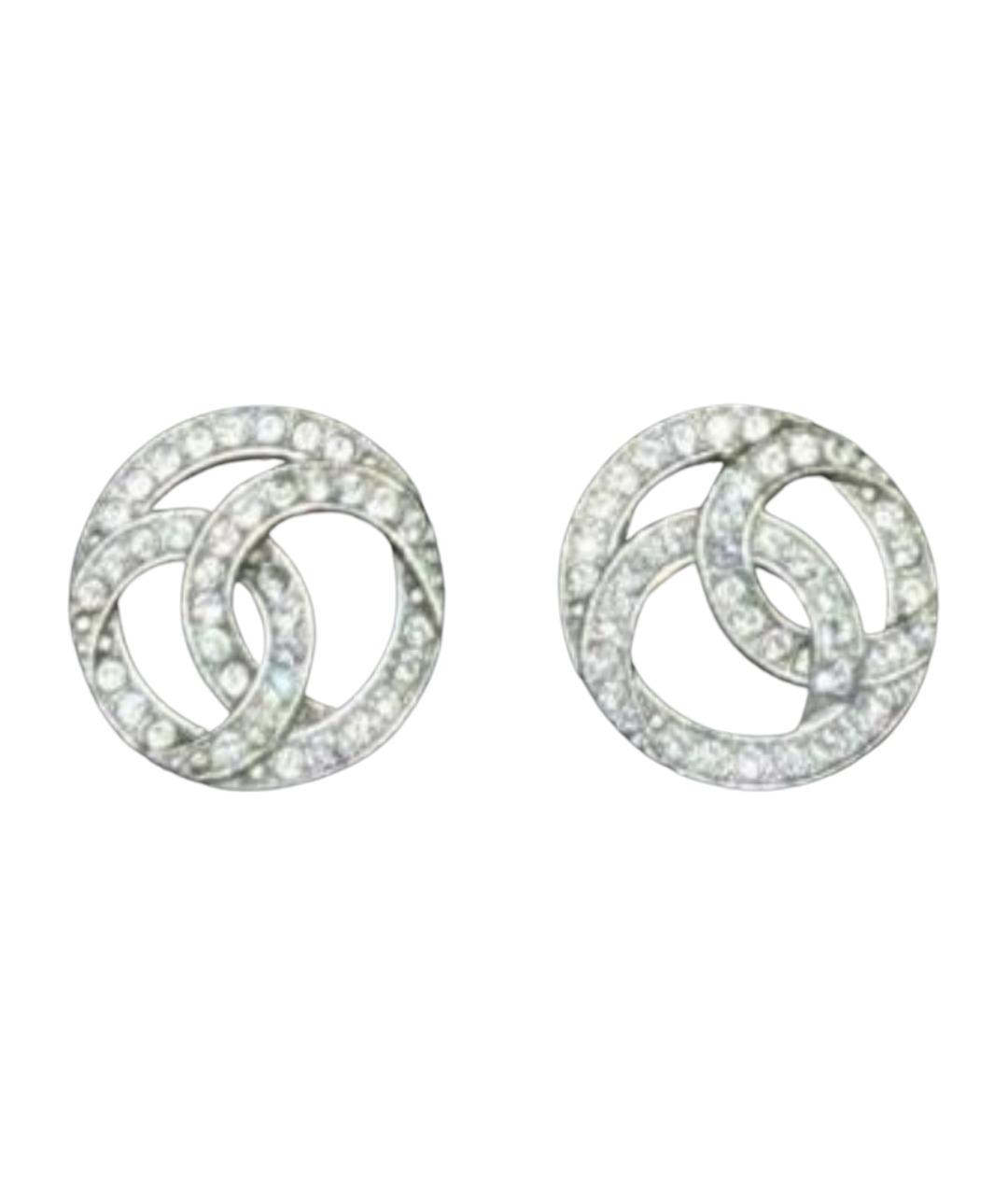 CHANEL Серебряные металлические серьги, фото 1