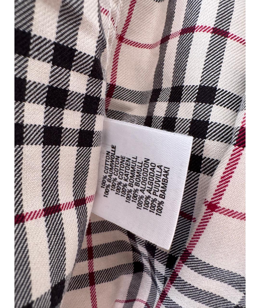 BURBERRY Бежевая хлопковая рубашка, фото 5