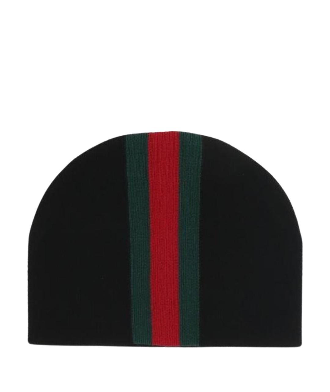 GUCCI Черная шерстяная шапка, фото 1