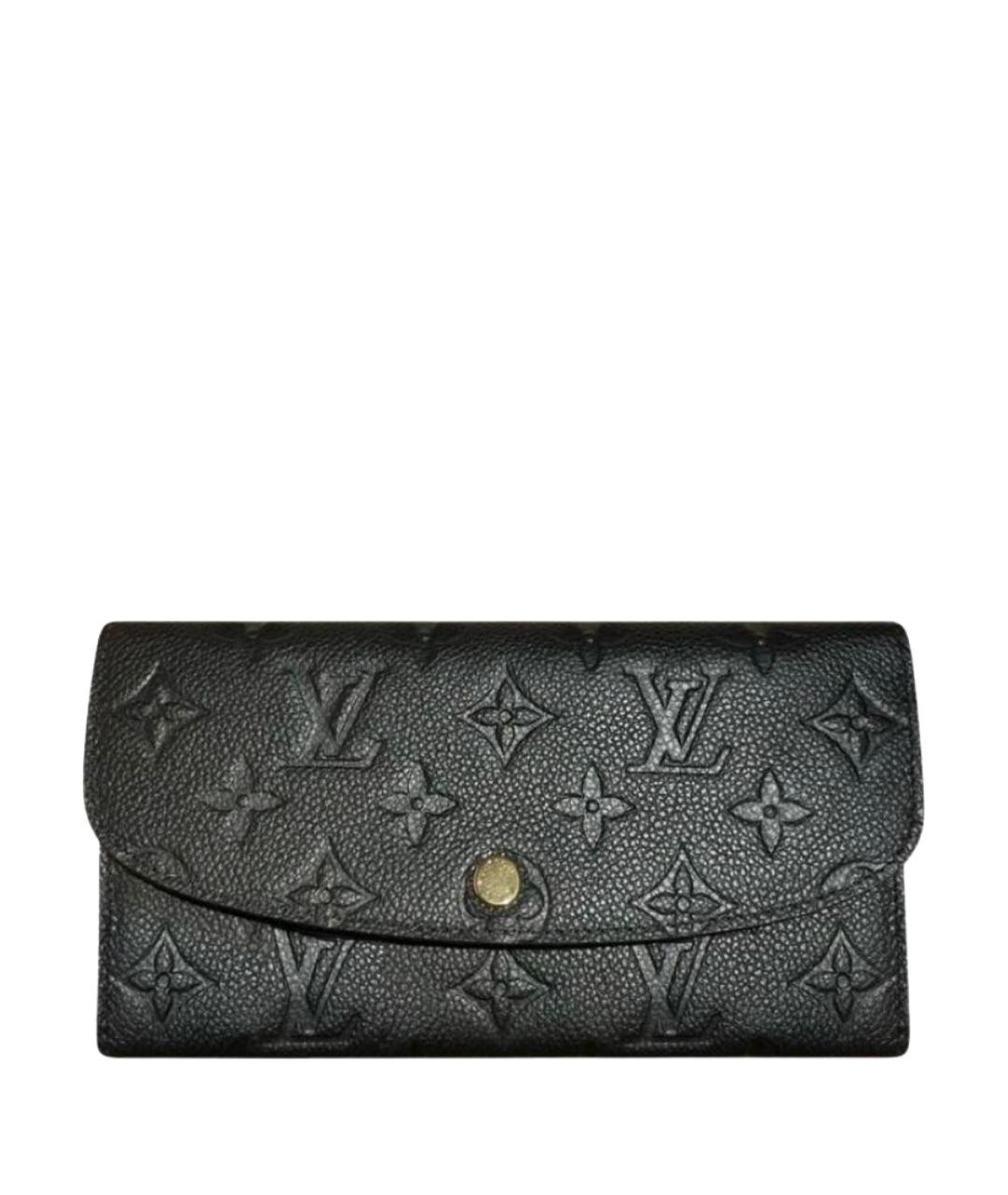 LOUIS VUITTON Черный кожаный кошелек, фото 1