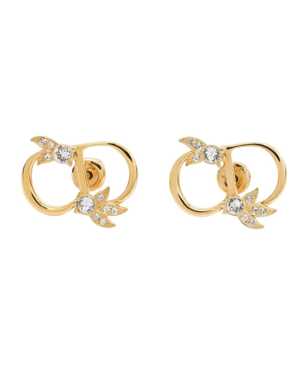 CHRISTIAN DIOR Золотые металлические серьги, фото 1