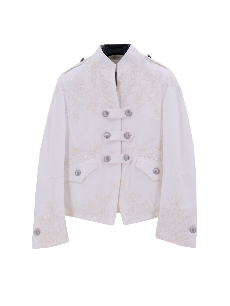 ERMANNO SCERVINO Белый хлопковый жакет/пиджак, фото 1