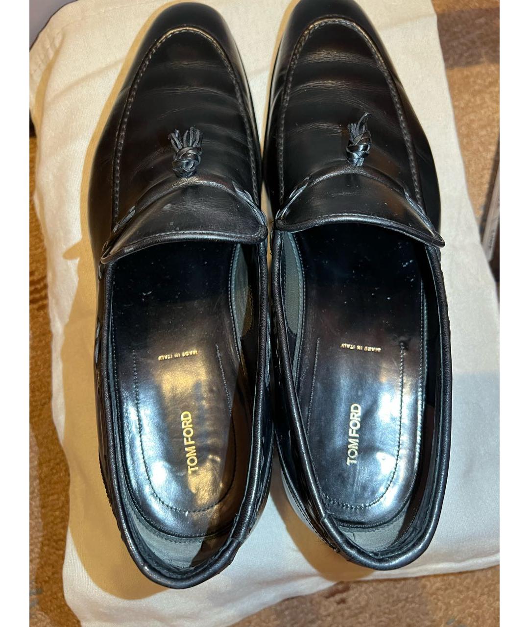 TOM FORD Черные кожаные туфли, фото 3