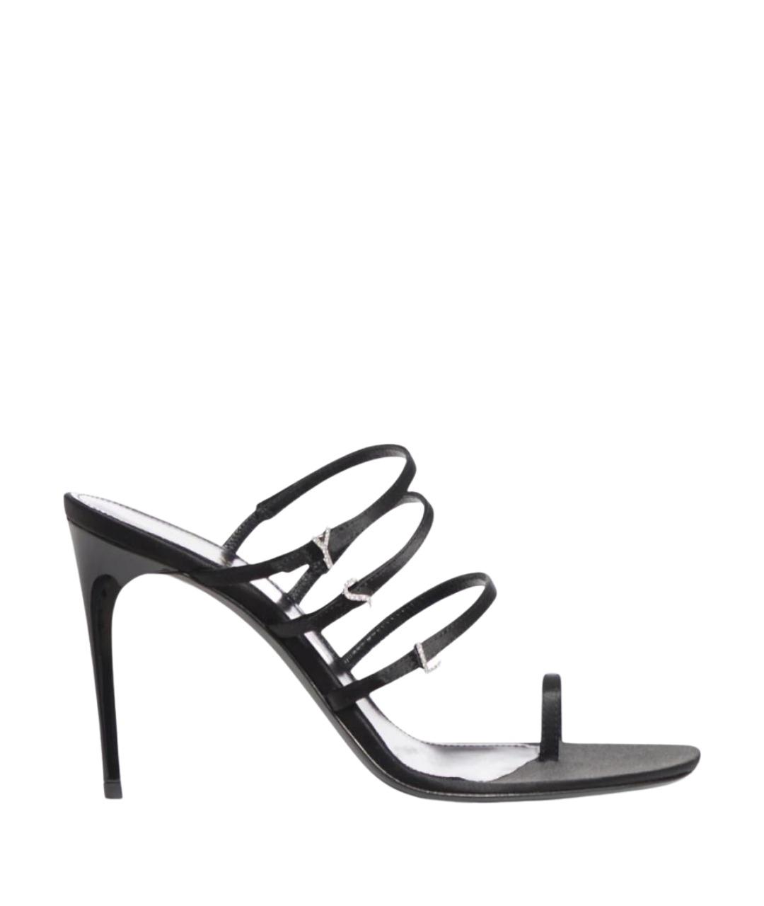 SAINT LAURENT Черные мюли, фото 1