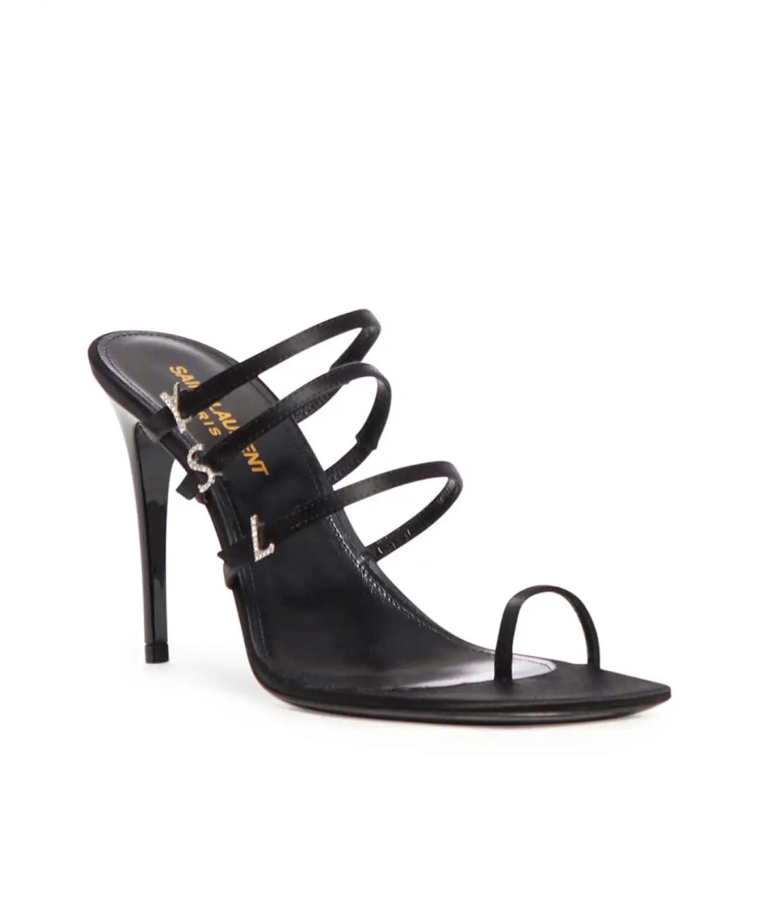 SAINT LAURENT Черные мюли, фото 2