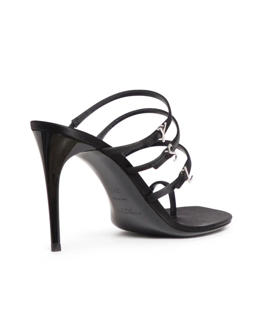 SAINT LAURENT Черные мюли, фото 3