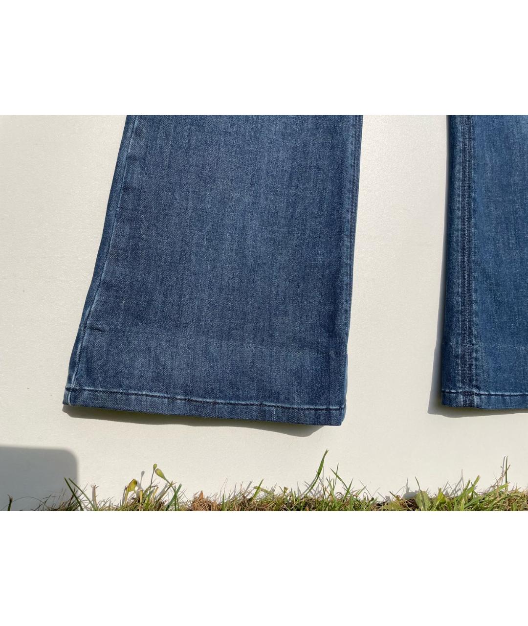DOLCE & GABBANA VINTAGE Синие хлопко-эластановые джинсы клеш, фото 8