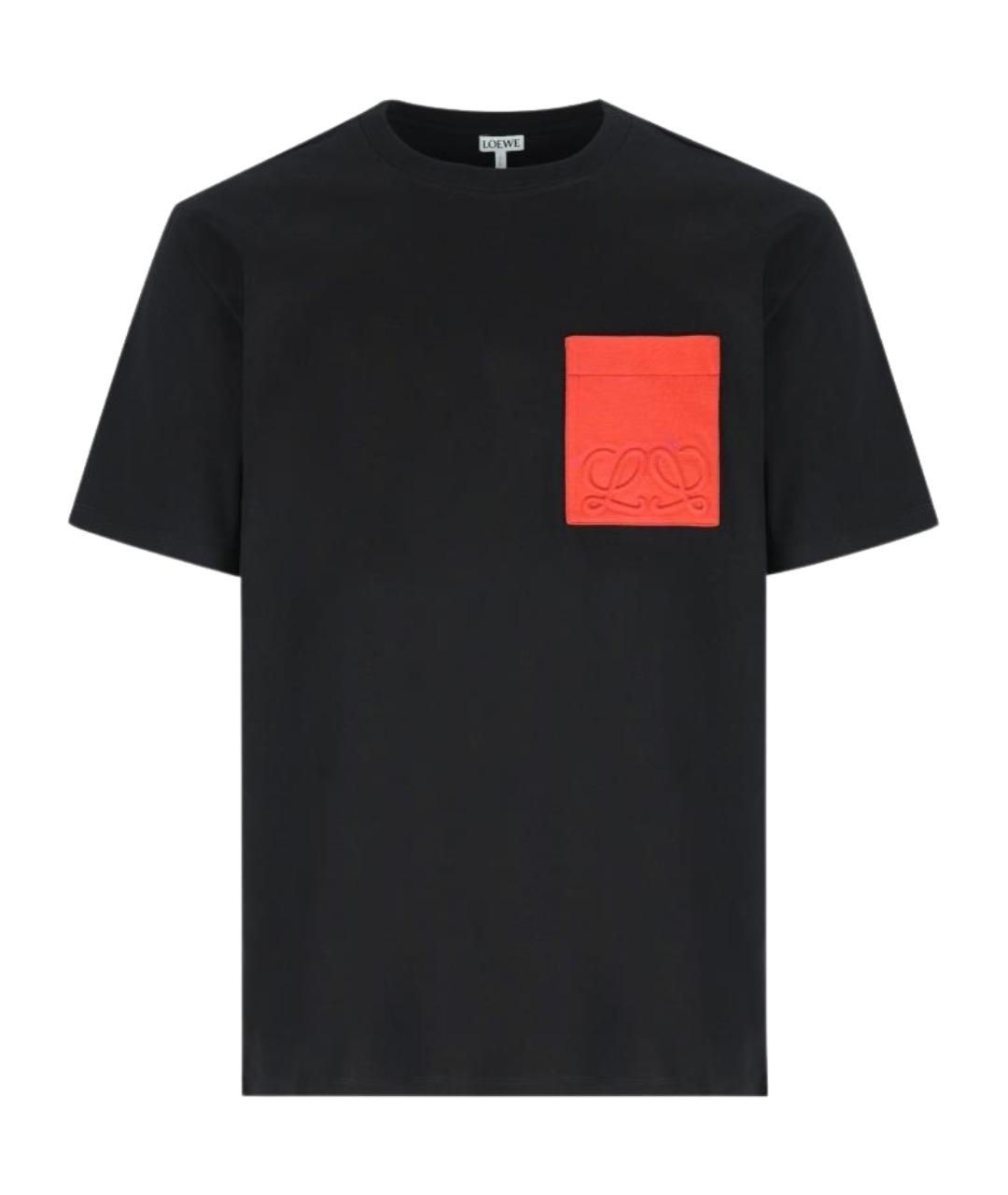 LOEWE Черная хлопковая футболка, фото 1