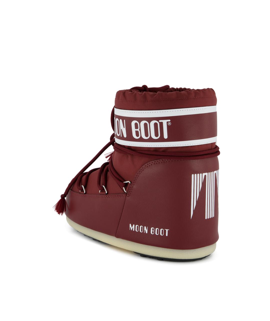MOON BOOT Бордовые синтетические сапоги, фото 3