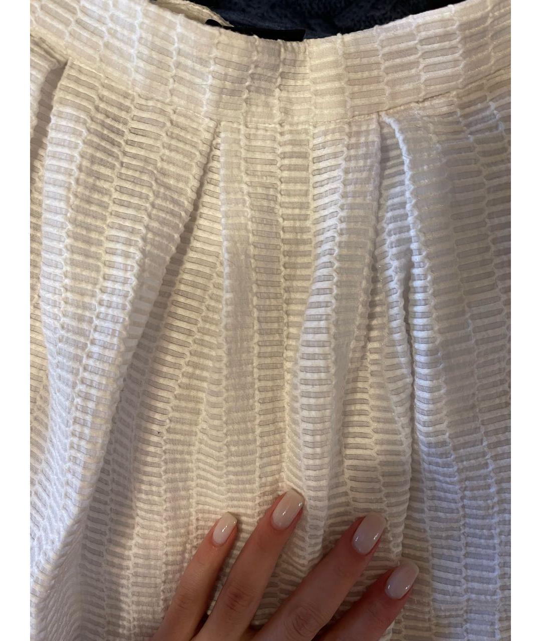 ARMANI EXCHANGE Белая хлопковая юбка мини, фото 4