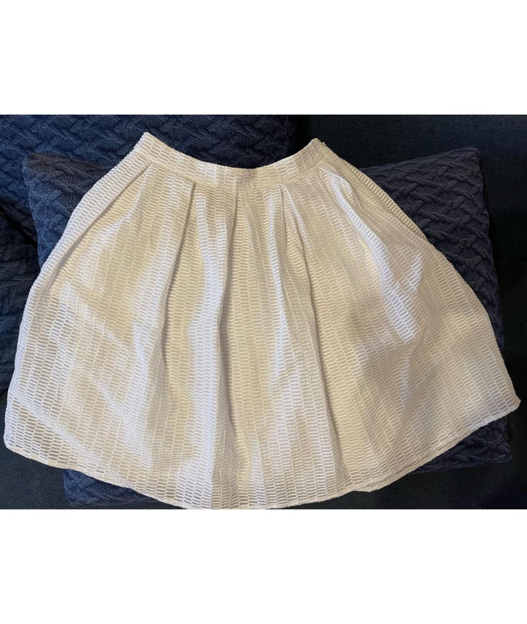 ARMANI EXCHANGE Белая хлопковая юбка мини, фото 2