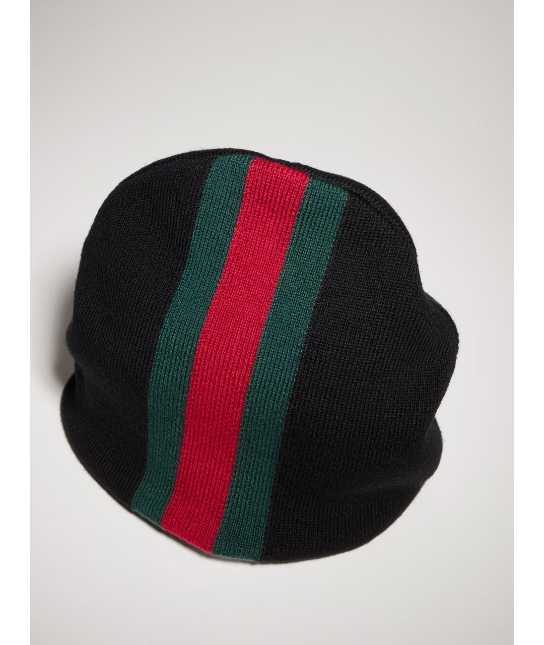 GUCCI Черная шерстяная шапка, фото 3