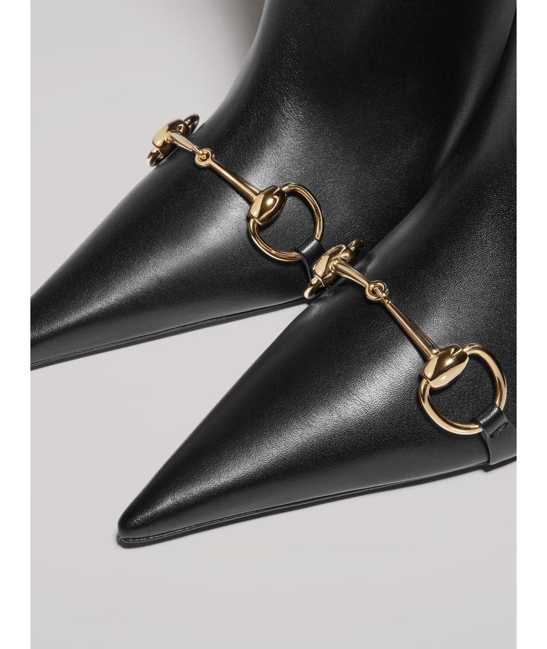 GUCCI Черные кожаные сапоги, фото 7