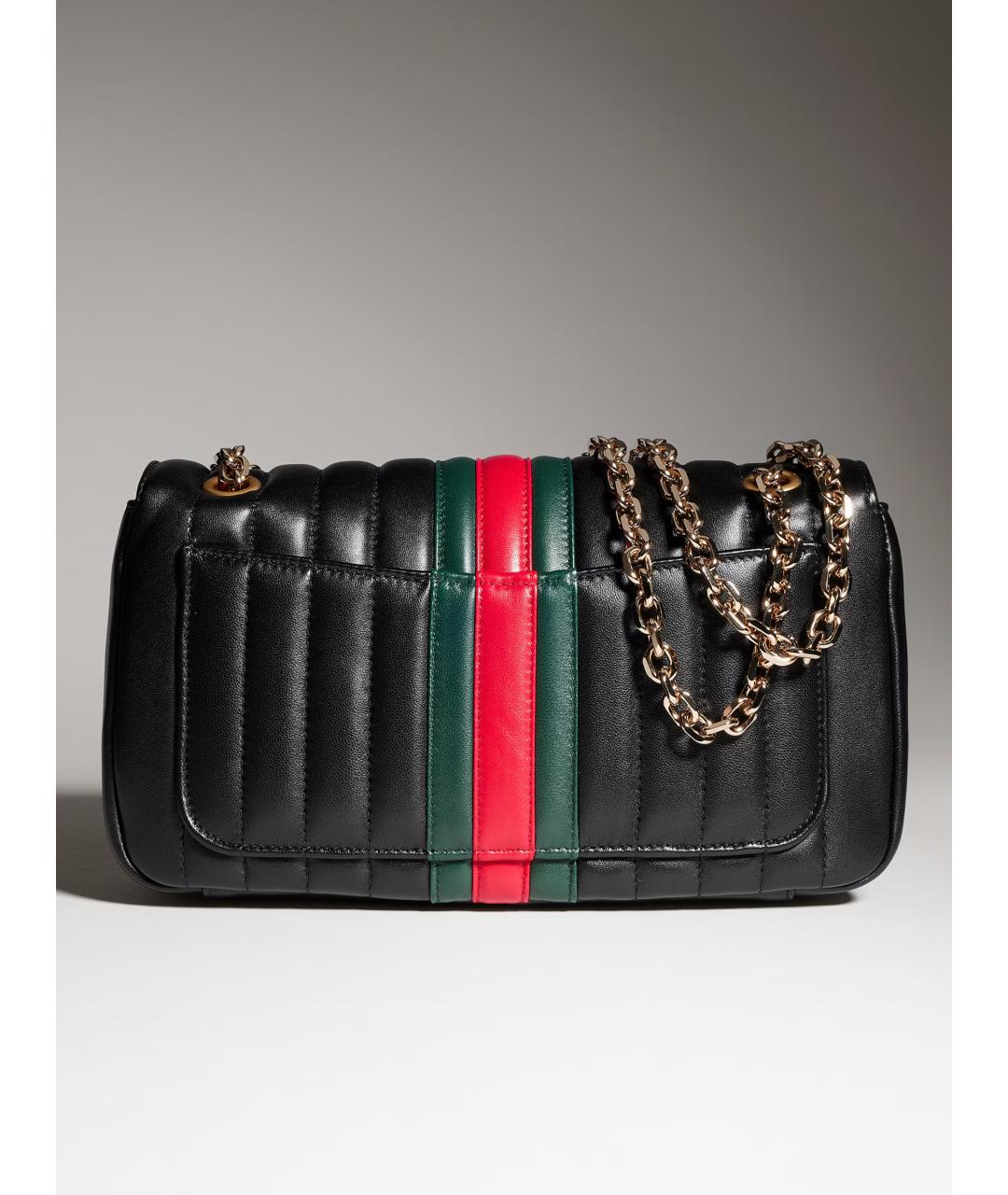 GUCCI Черная кожаная сумка через плечо, фото 8
