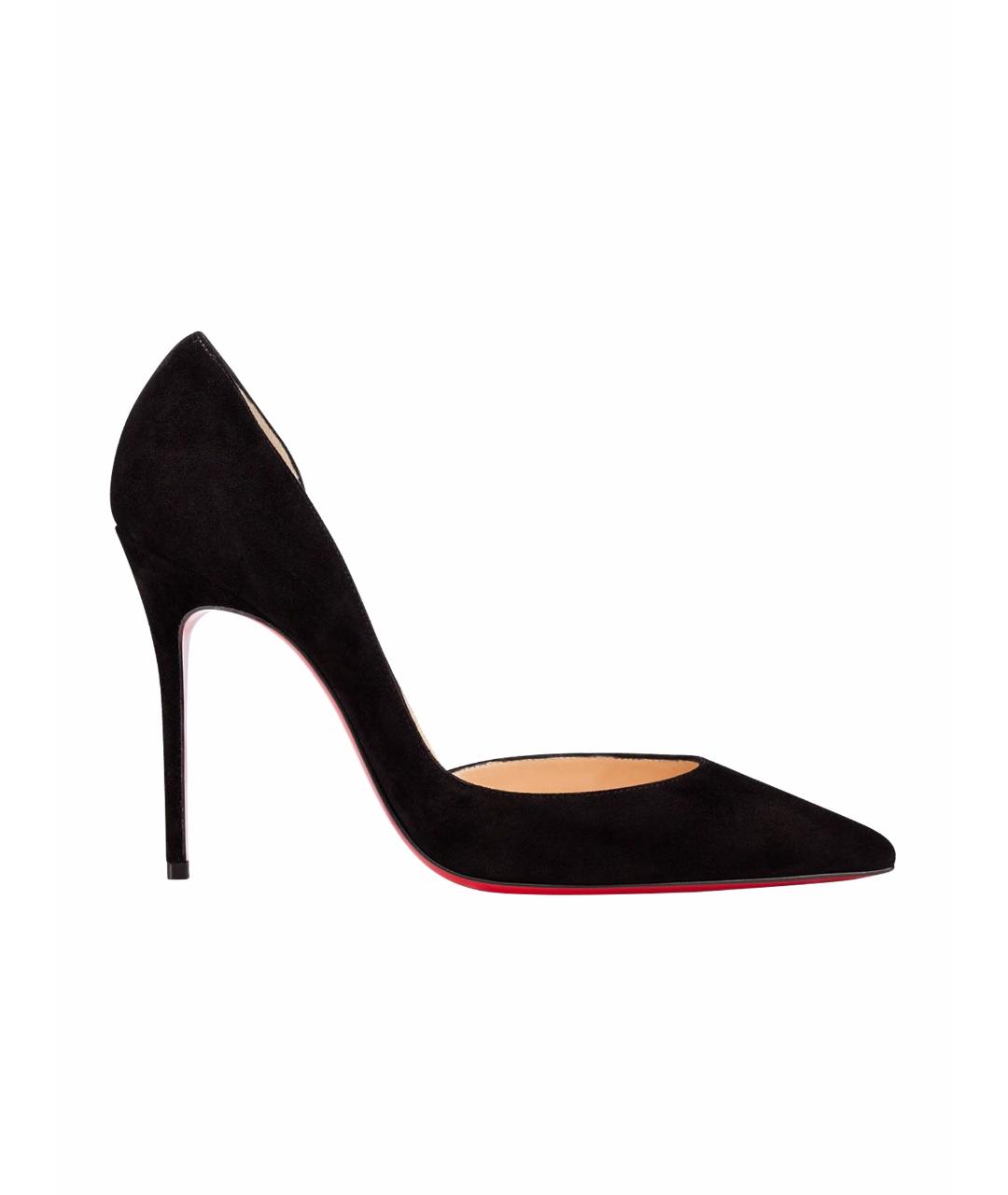 CHRISTIAN LOUBOUTIN Черные замшевые туфли, фото 1