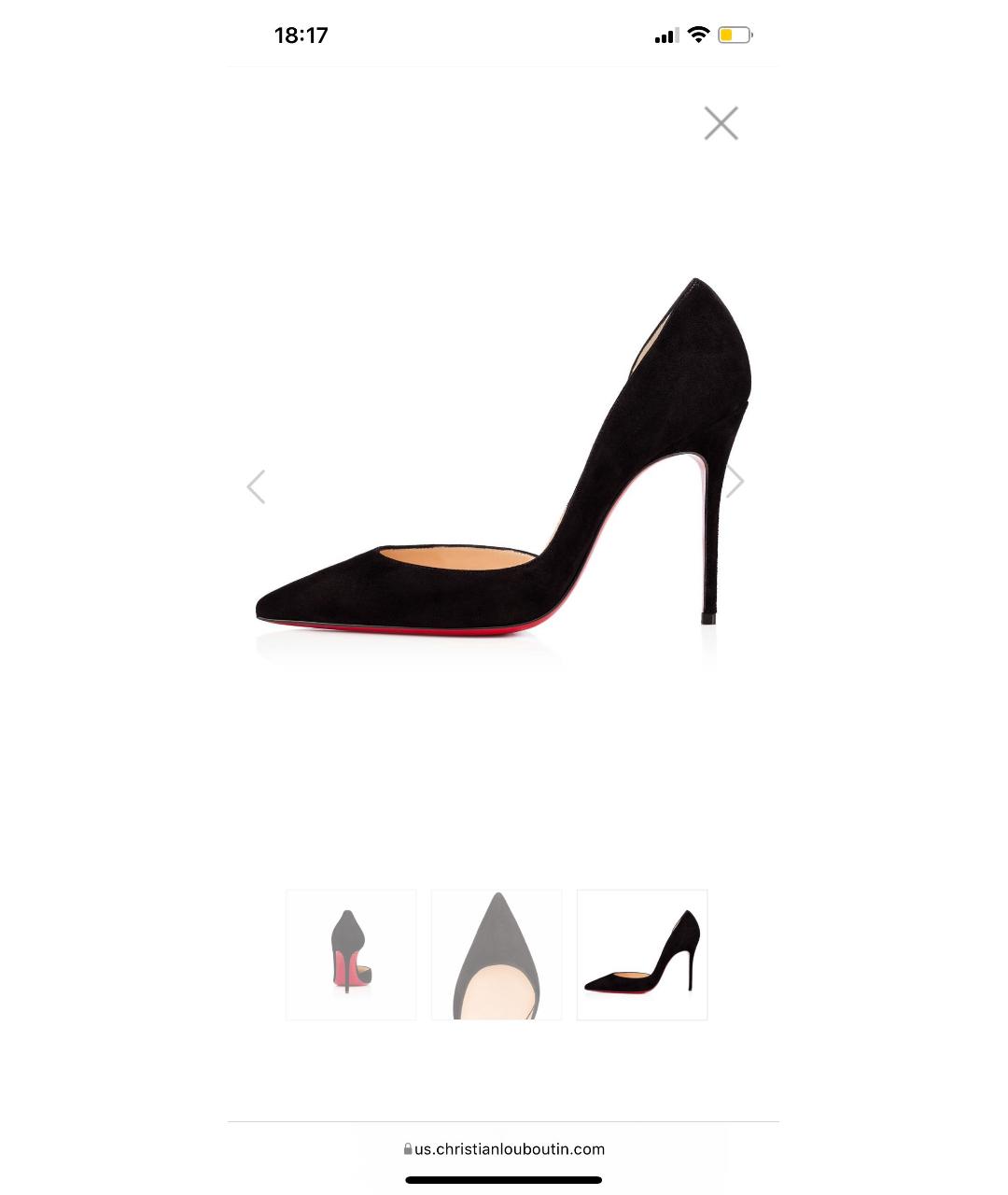 CHRISTIAN LOUBOUTIN Черные замшевые туфли, фото 5