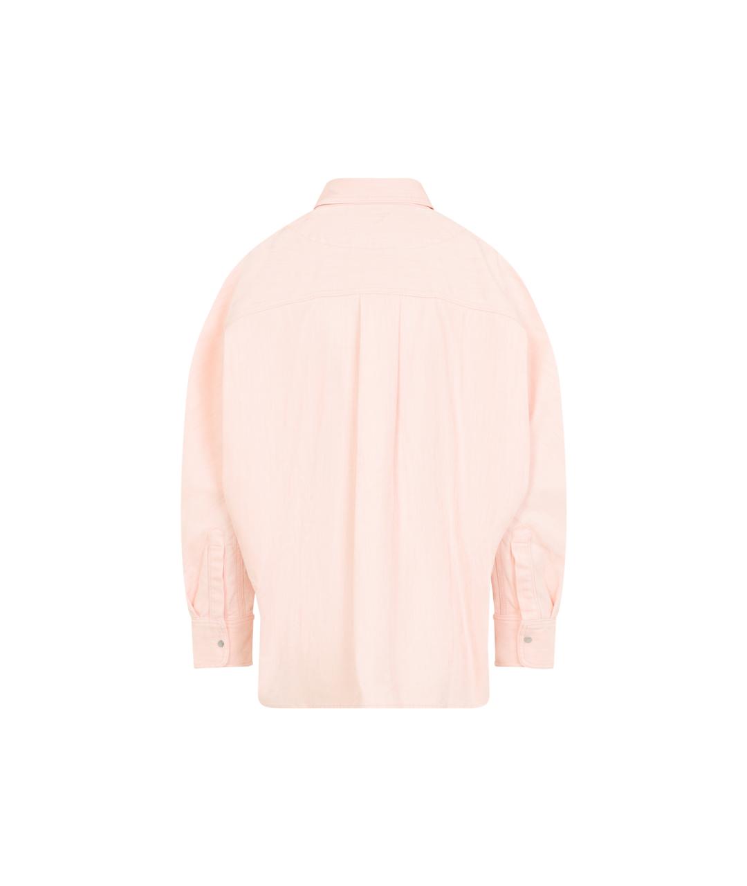 JACQUEMUS Розовая хлопковая рубашка, фото 2