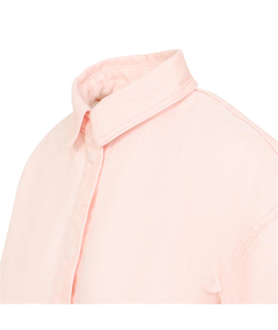 JACQUEMUS Розовая хлопковая рубашка, фото 3