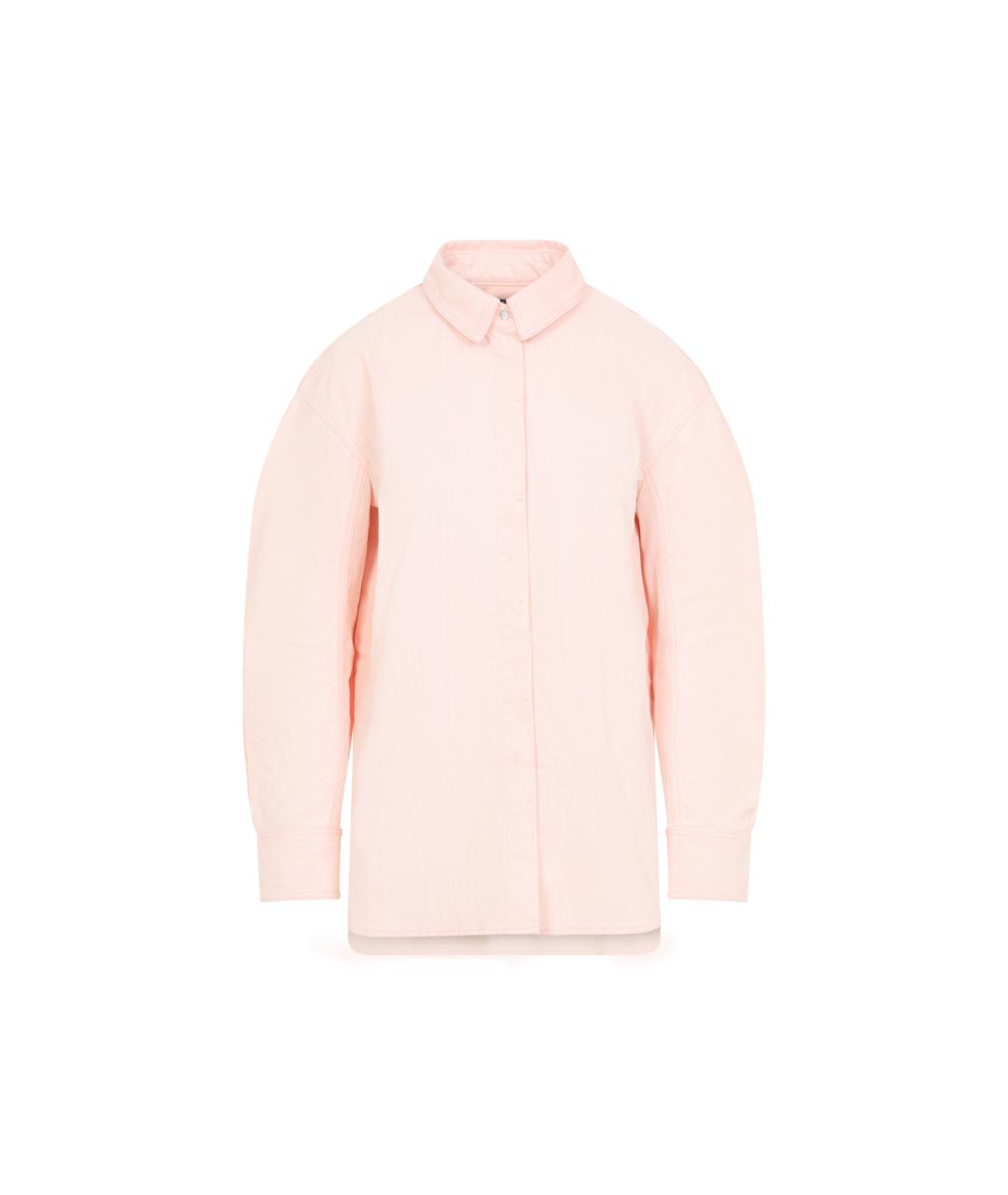 JACQUEMUS Розовая хлопковая рубашка, фото 4