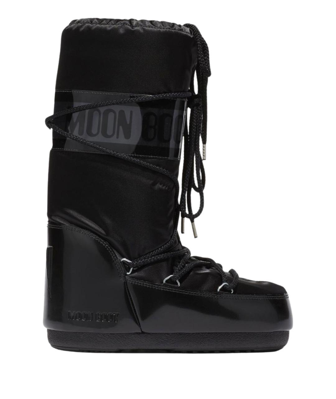 MOON BOOT Черные синтетические сапоги, фото 1