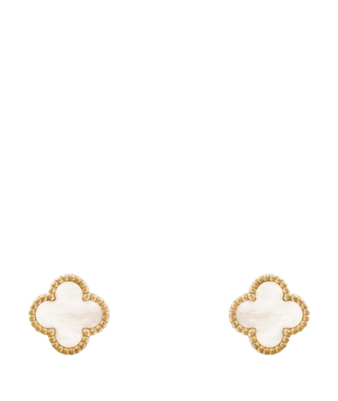 VAN CLEEF & ARPELS Белые серьги из желтого золота, фото 1