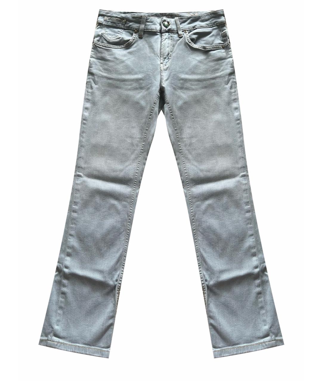 ESCADA Голубые хлопко-эластановые прямые джинсы, фото 1
