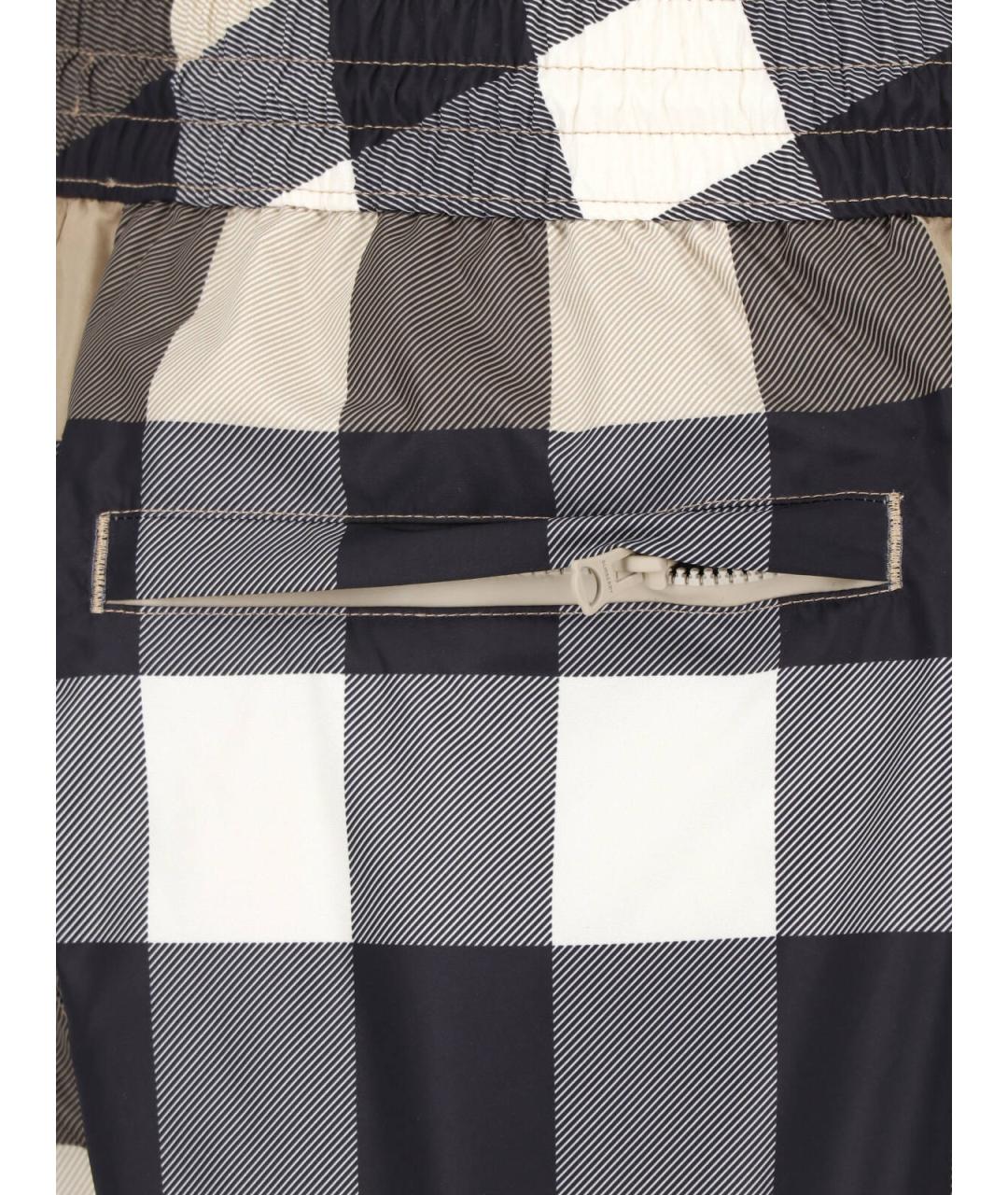 BURBERRY Бежевые полиэстеровые шорты, фото 4