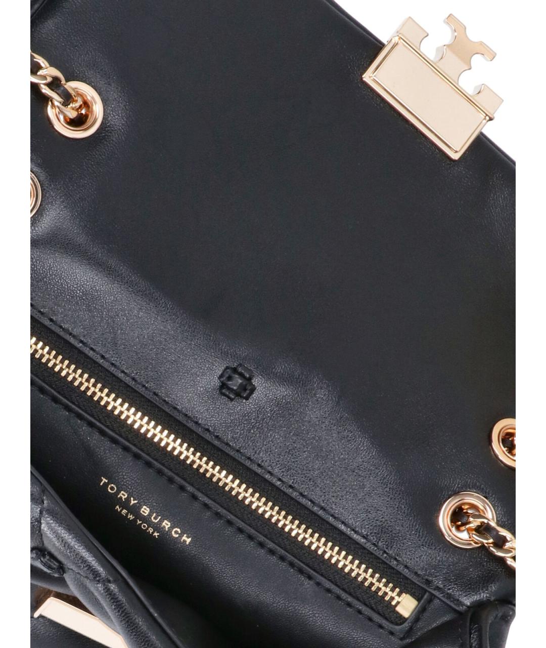 TORY BURCH Черная кожаная сумка через плечо, фото 4