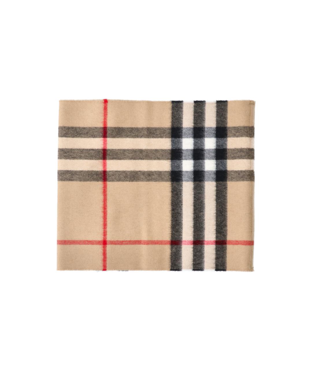 BURBERRY Бежевый кашемировый шарф, фото 4
