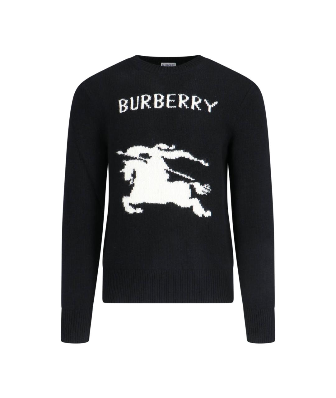 BURBERRY Черный шерстяной джемпер / свитер, фото 1
