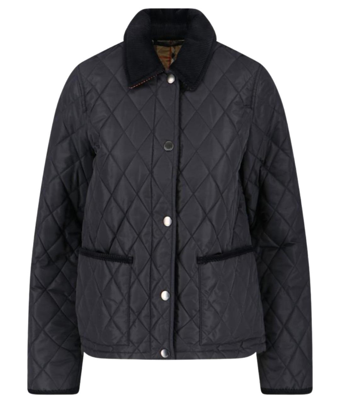 BURBERRY Черная полиамидовая куртка, фото 1