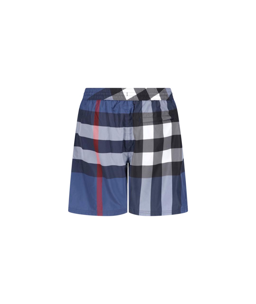 BURBERRY Синие полиэстеровые шорты, фото 2