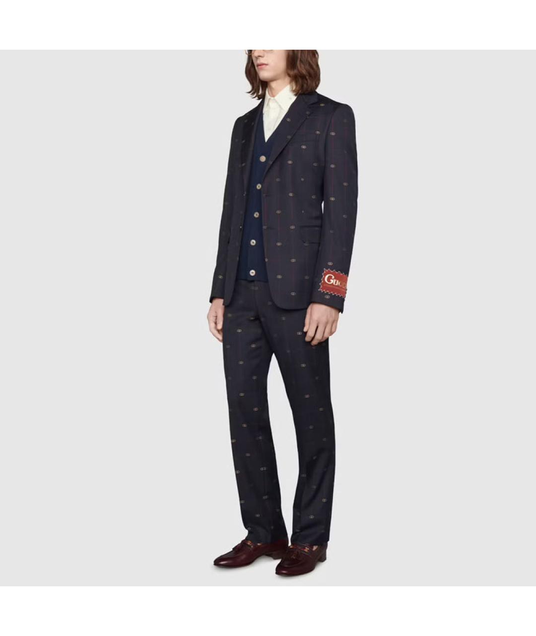 GUCCI Синий кашемировый кардиган, фото 4