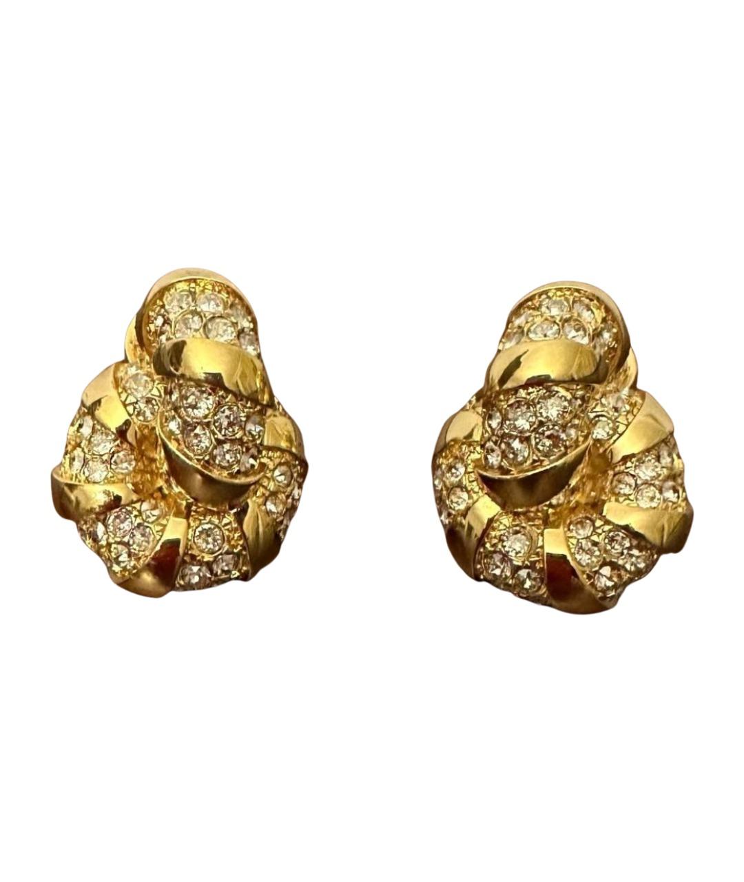 LANVIN Золотые латунные серьги, фото 1