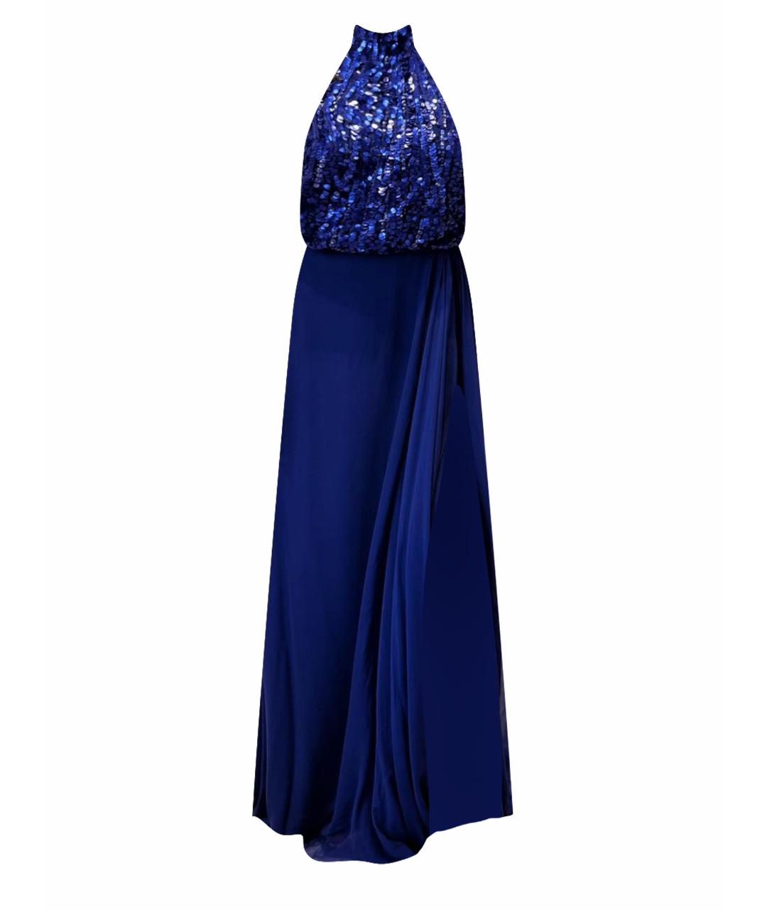 ELIE SAAB Синее шелковое вечернее платье, фото 1