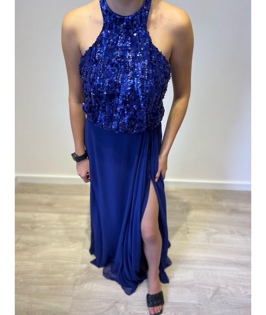 ELIE SAAB Синее шелковое вечернее платье, фото 2