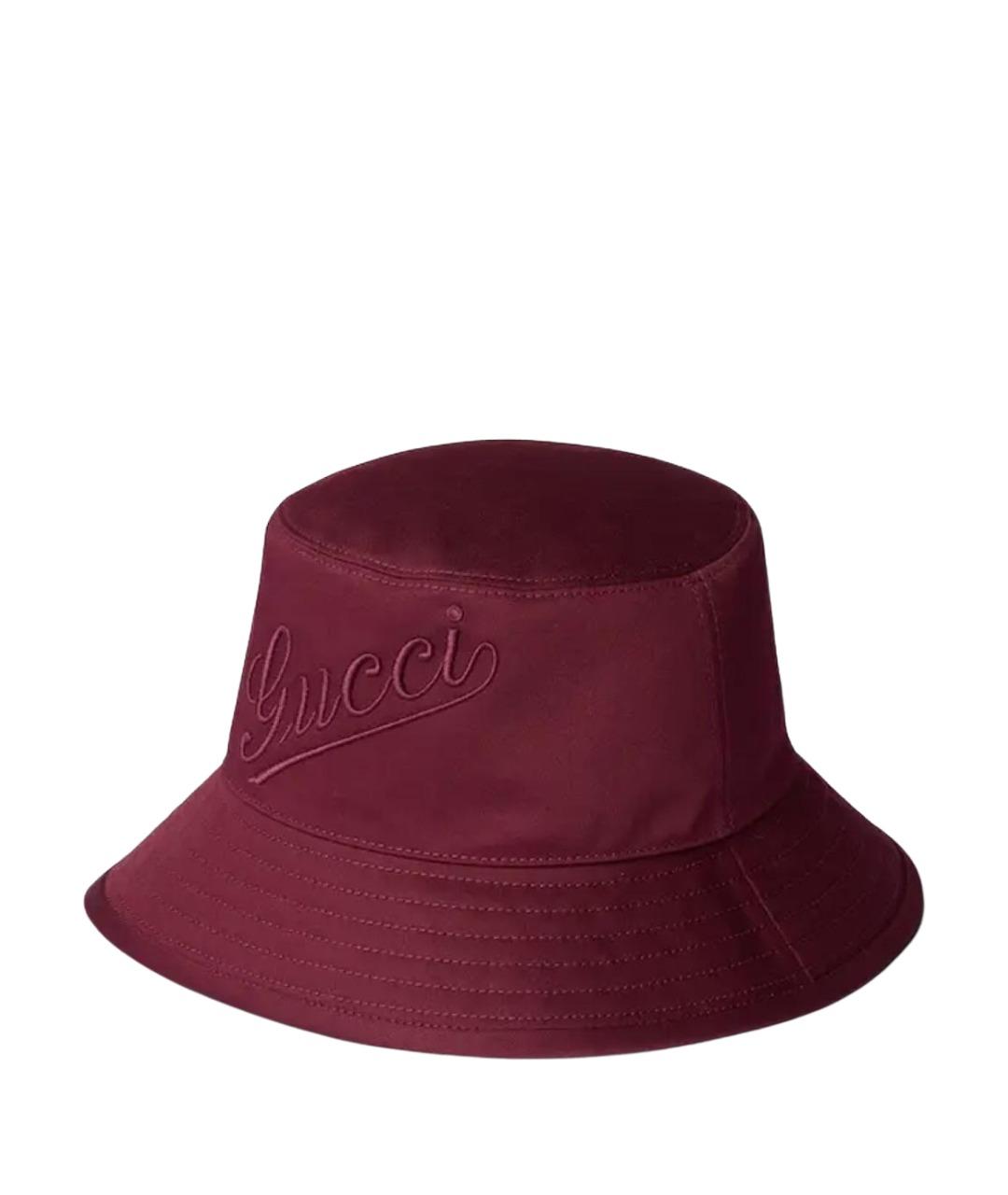 GUCCI Красная хлопковая панама, фото 1