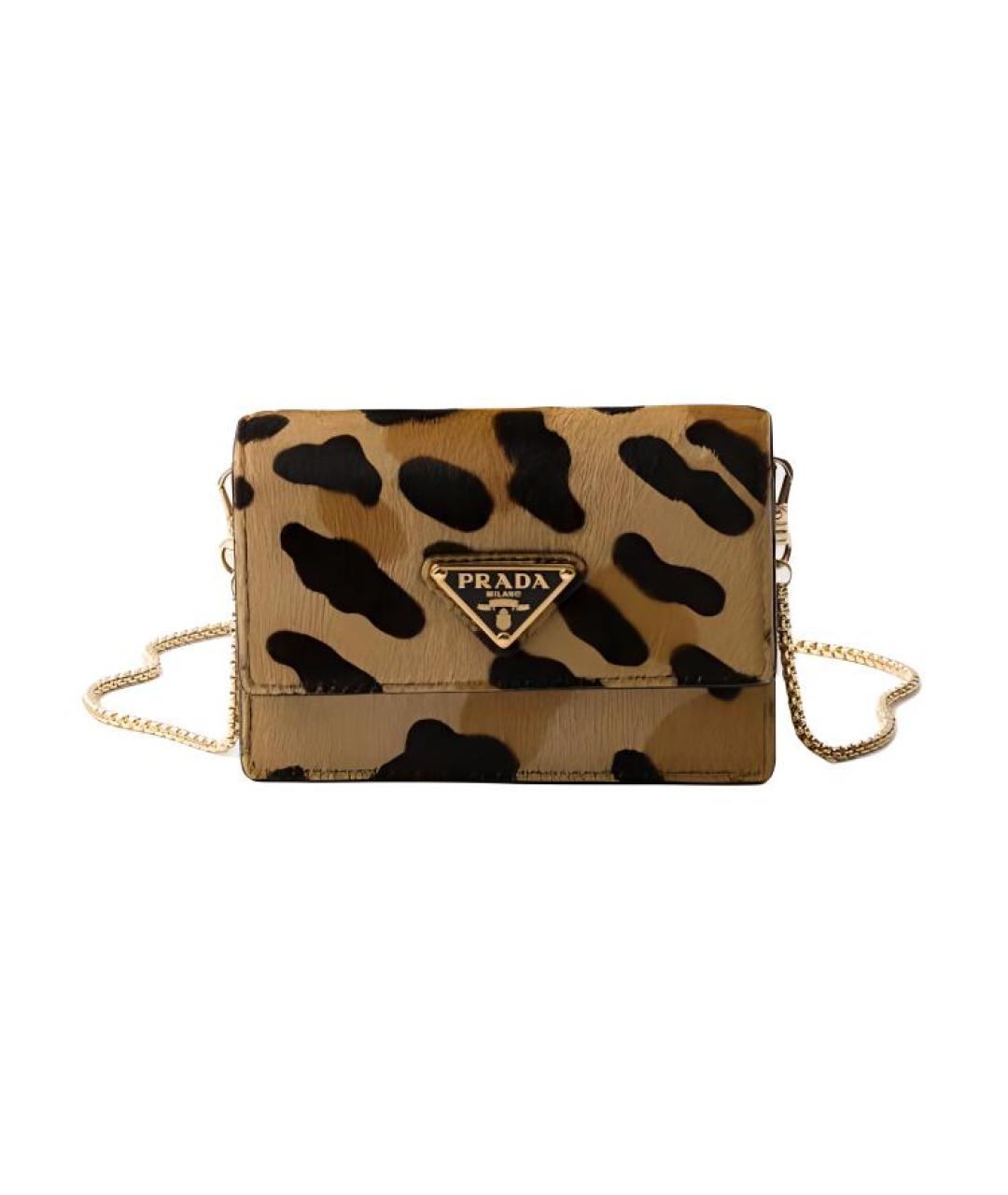PRADA Коричневая кожаная сумка через плечо, фото 6