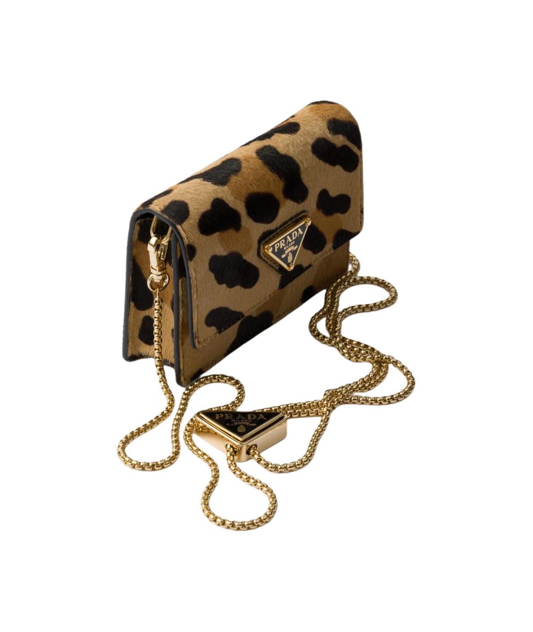 PRADA Коричневая кожаная сумка через плечо, фото 3