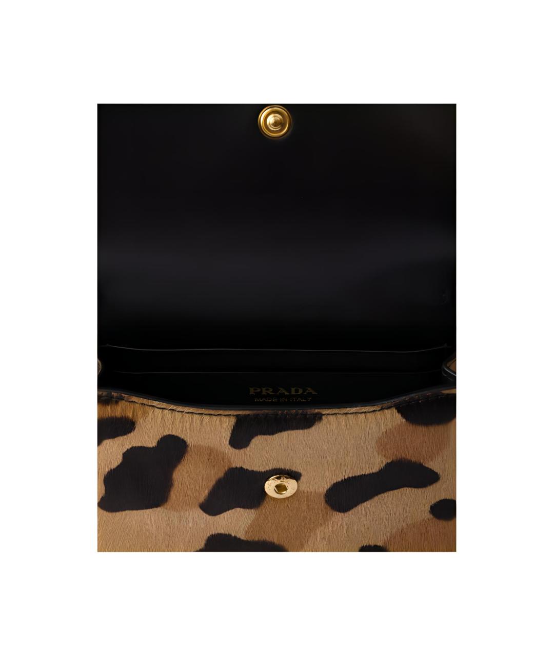 PRADA Коричневая кожаная сумка через плечо, фото 5