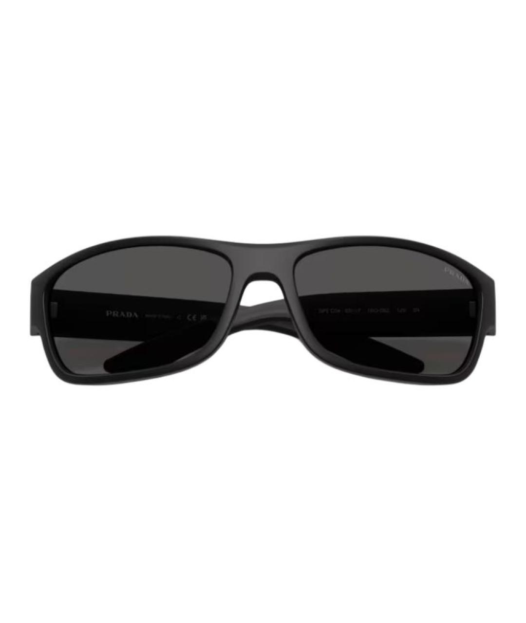 PRADA Черные пластиковые солнцезащитные очки, фото 5