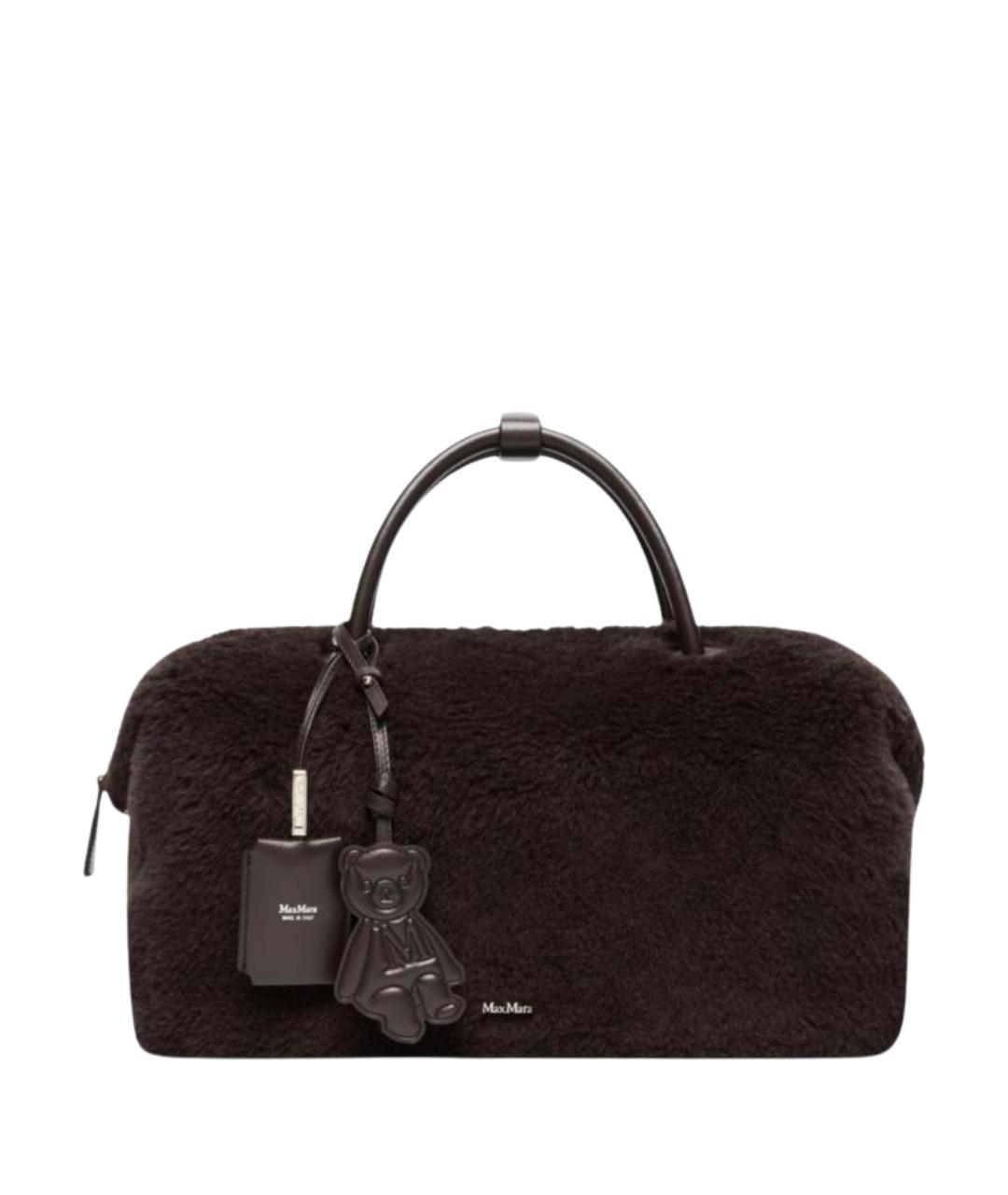 MAX MARA Коричневая меховая сумка тоут, фото 1