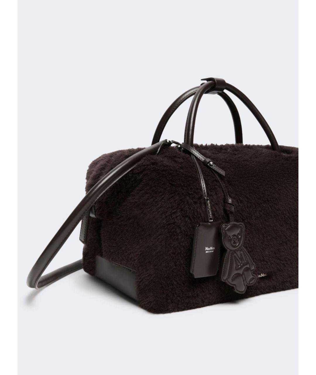 MAX MARA Коричневая меховая сумка тоут, фото 4