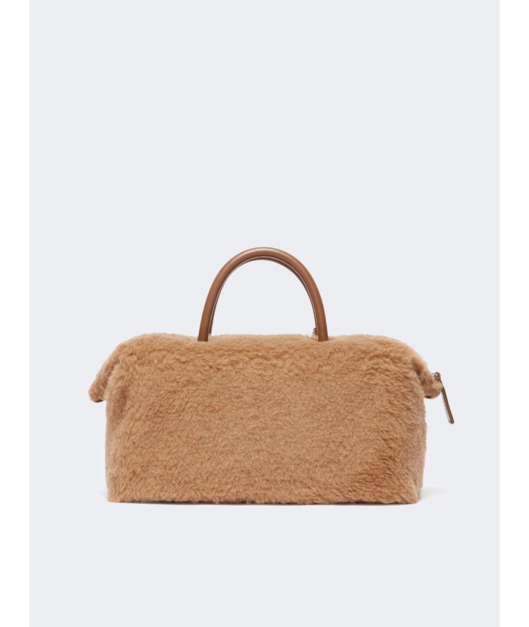 MAX MARA Бежевая меховая сумка тоут, фото 3