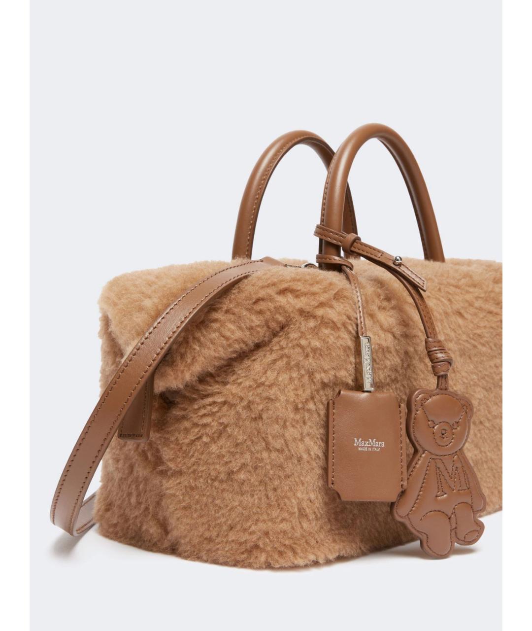 MAX MARA Бежевая меховая сумка тоут, фото 4