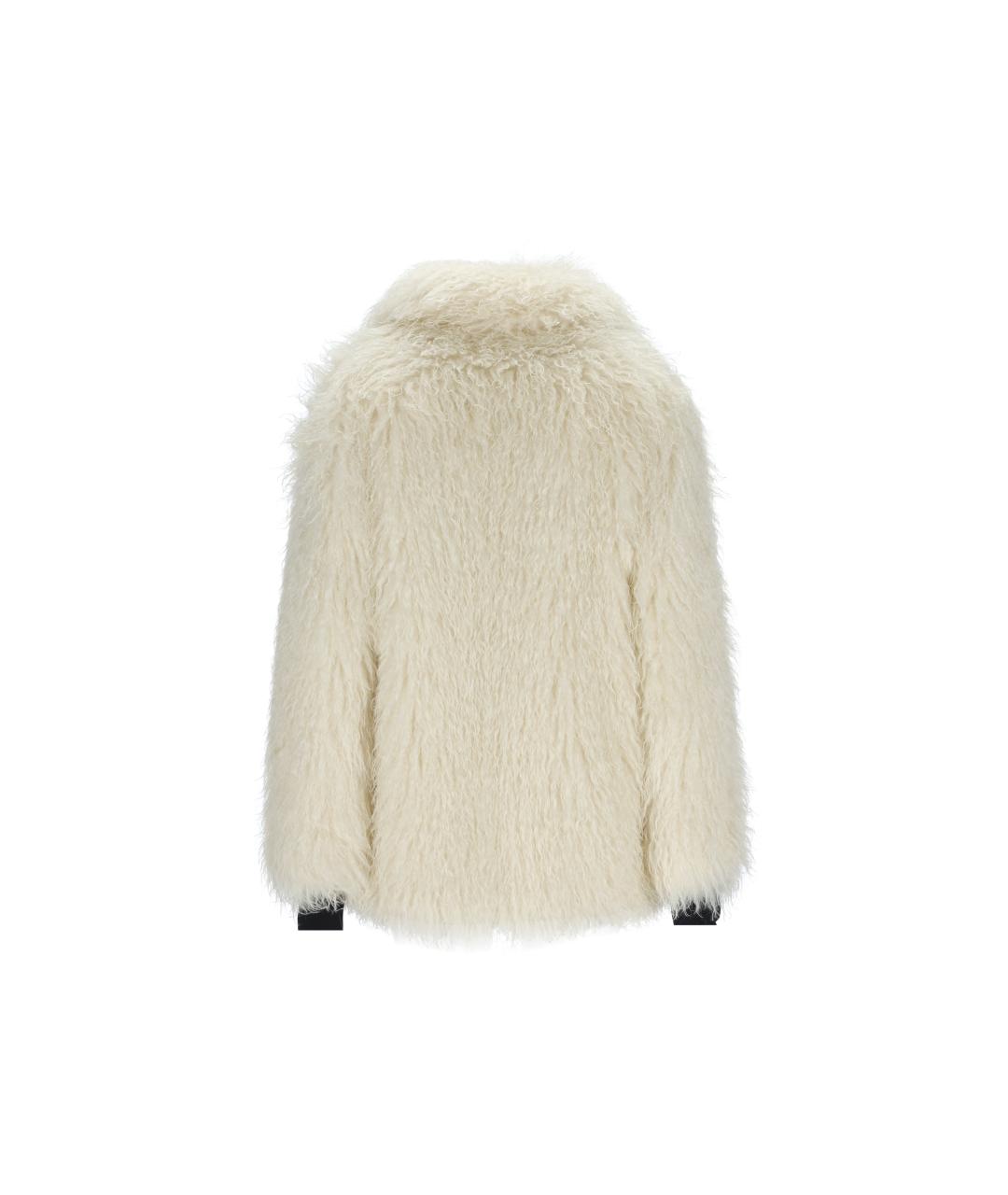 MONCLER GRENOBLE Бежевая полиэстеровая шуба, фото 2