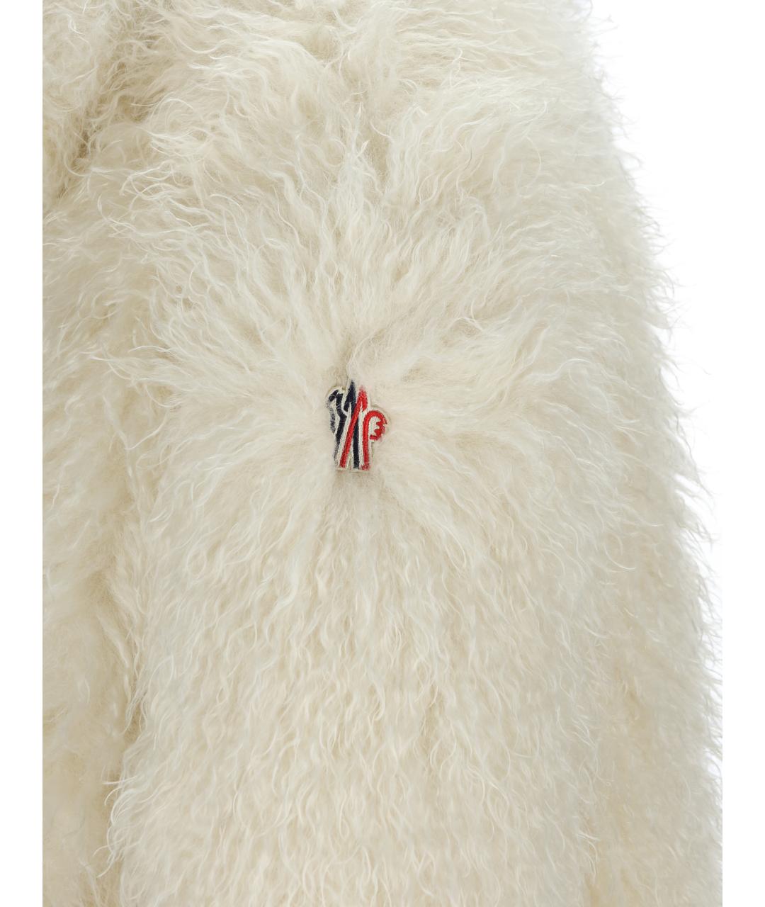 MONCLER GRENOBLE Бежевая полиэстеровая шуба, фото 4