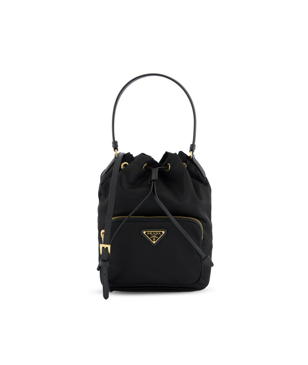 PRADA Черная нейлоновая сумка тоут, фото 5