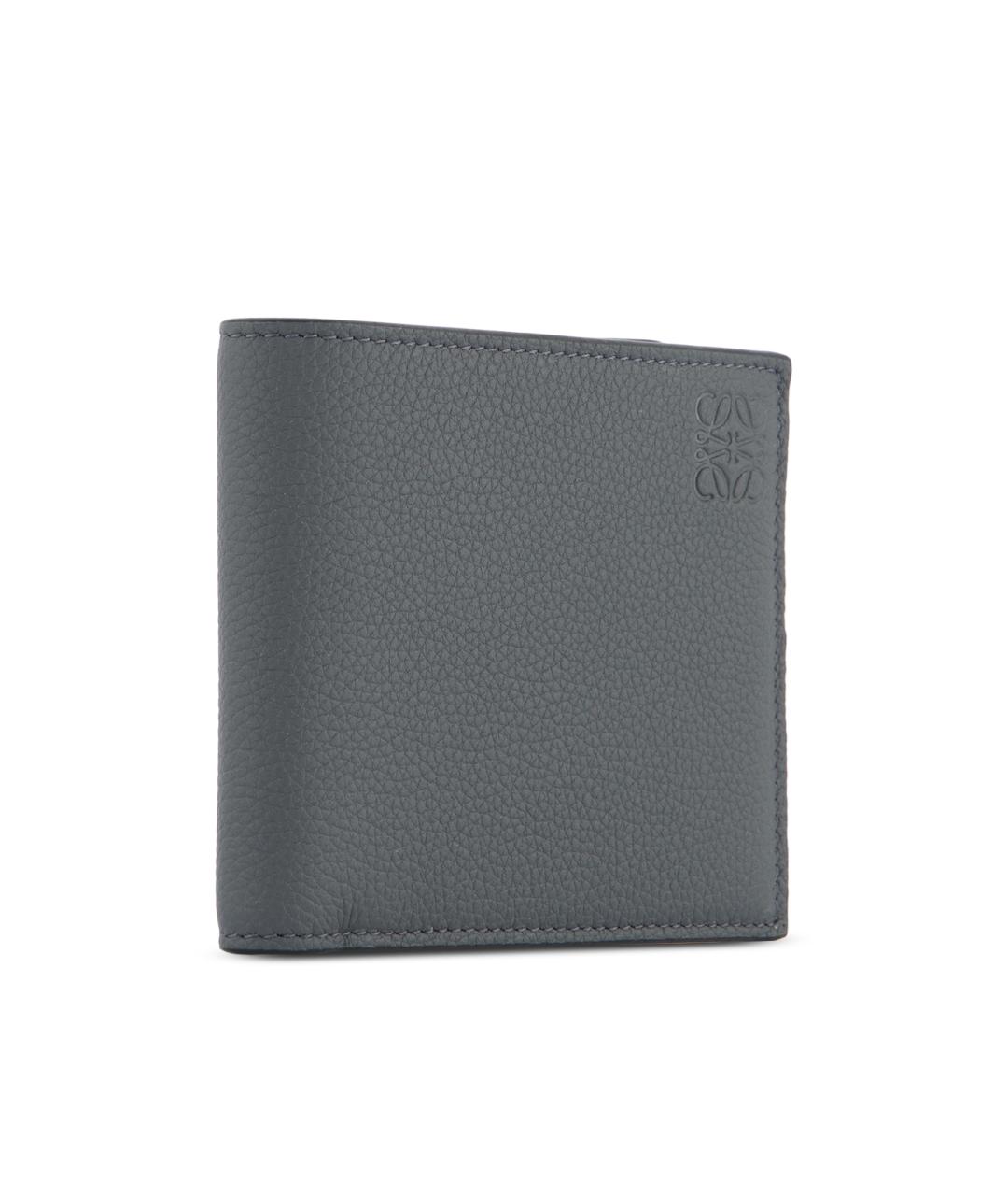 LOEWE Серый кожаный кошелек, фото 3