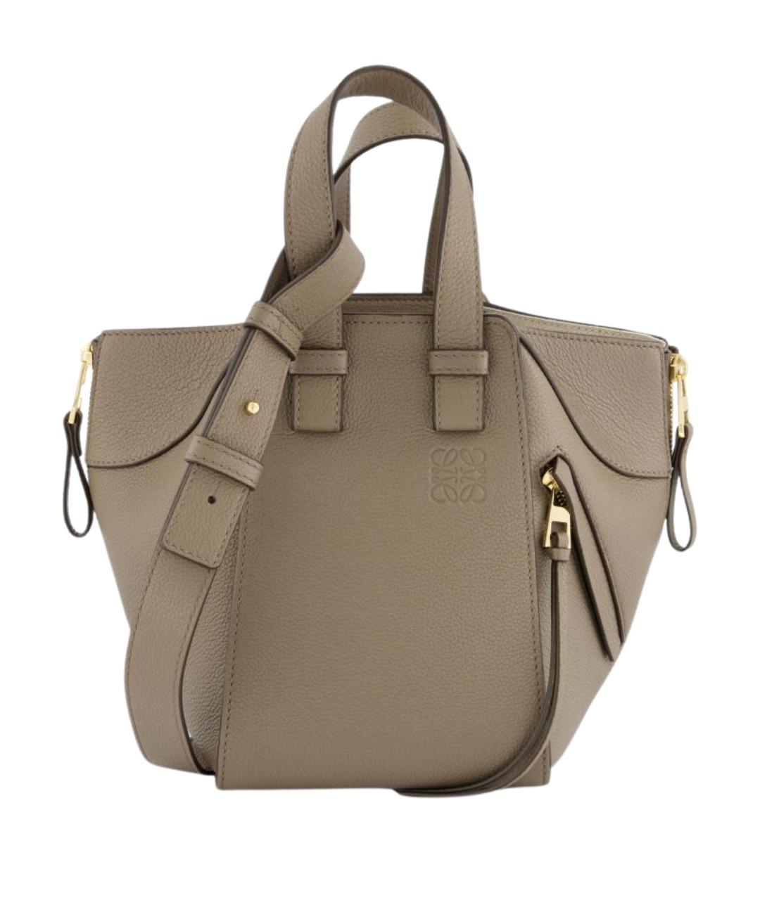 LOEWE Бежевая кожаная сумка тоут, фото 1